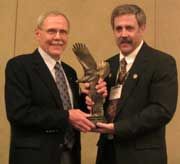 Bob Blohm, TTSS Board member, receives award