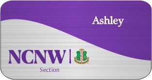 NO BLING NCNW NAME BADGE AKA, INC. PARTNER