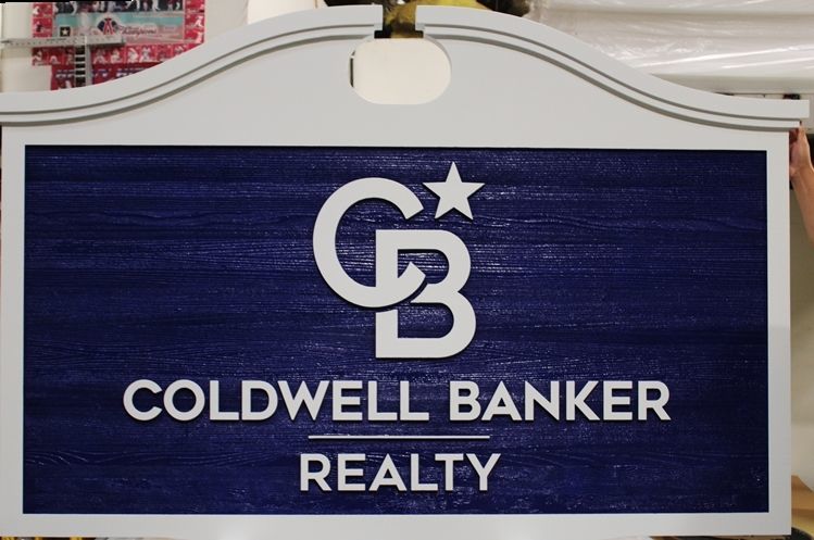 C12273 - Elegant Cedar wood Coldwell Banker Realty Sign