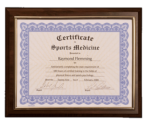 Slide-In Certificate Frame Plaque