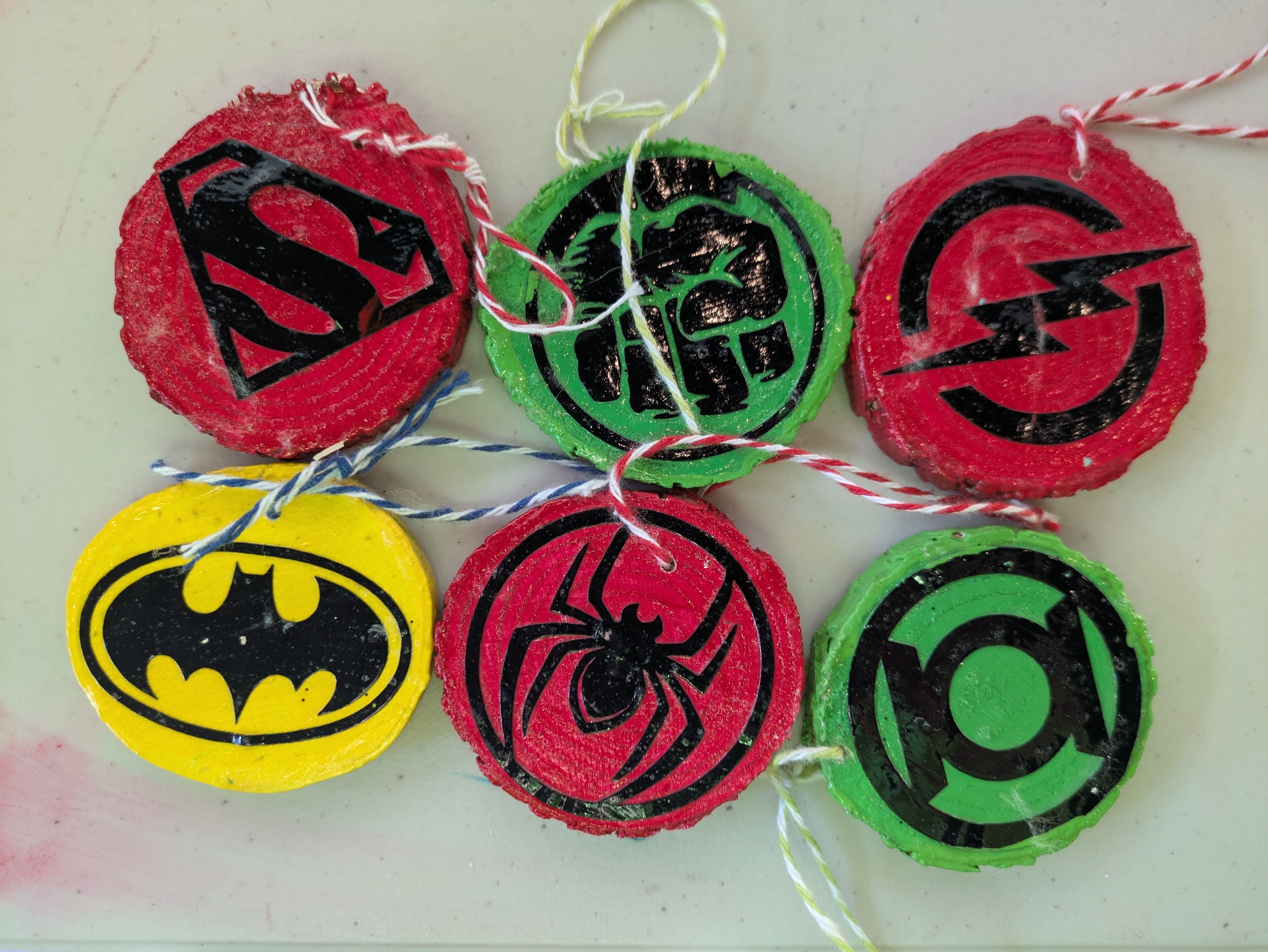 Mini Superhero Ornament Set