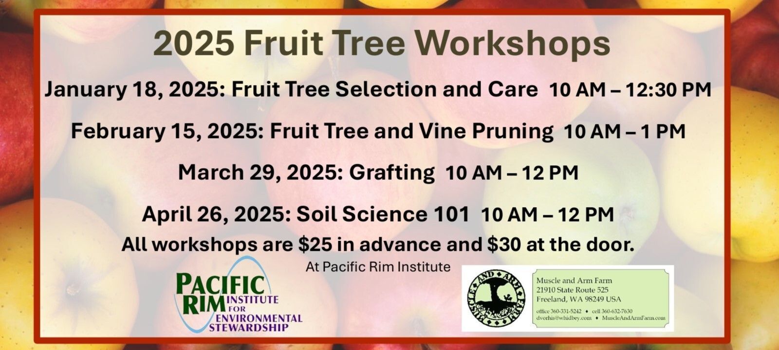 2025 Fruit Tree Workshops