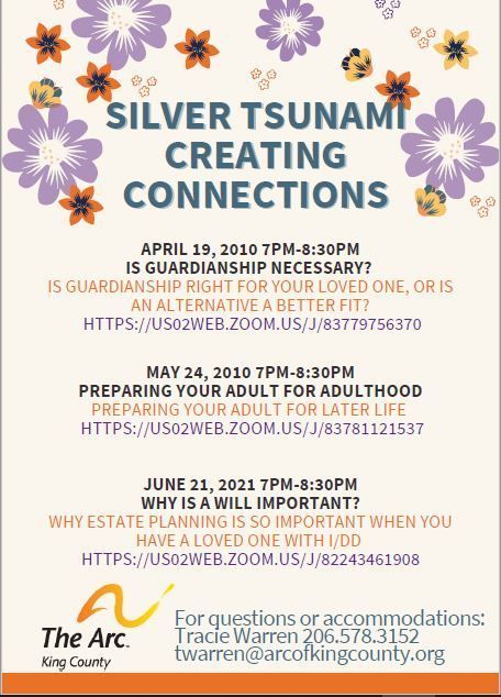 Silver Tsunami Creating Connections - PREPARING YOUR ADULT FOR ADULTHOOD