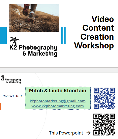 Video Content Creation Workshop, May 10, 2024