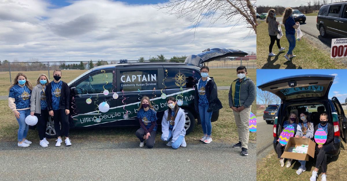 The CAPteens had so much fun at the Hippity Hoppity Easter Spectacular hosted by the Town of Halfmoon! They passed out candy and make-your-own craft and coloring sheets to all the children that drove by.