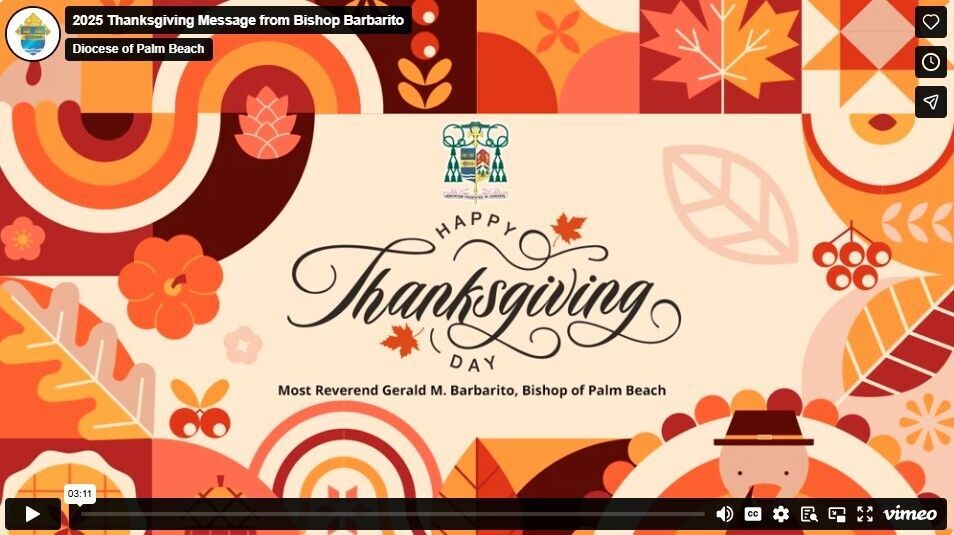 November 2025 - Bishop Barbarito on Thanksgiving