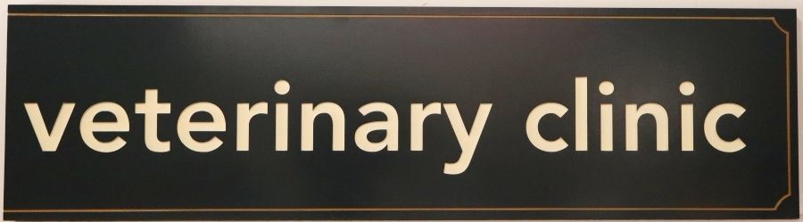 B11813 - Custom Carved Sign for a Veterinary Clinic