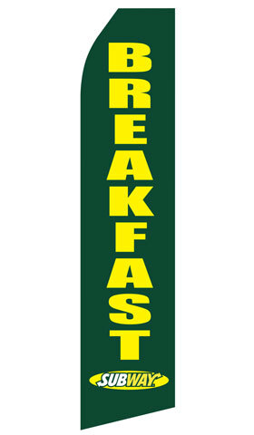 Subway Breakfast Logo Econo Stock Flag