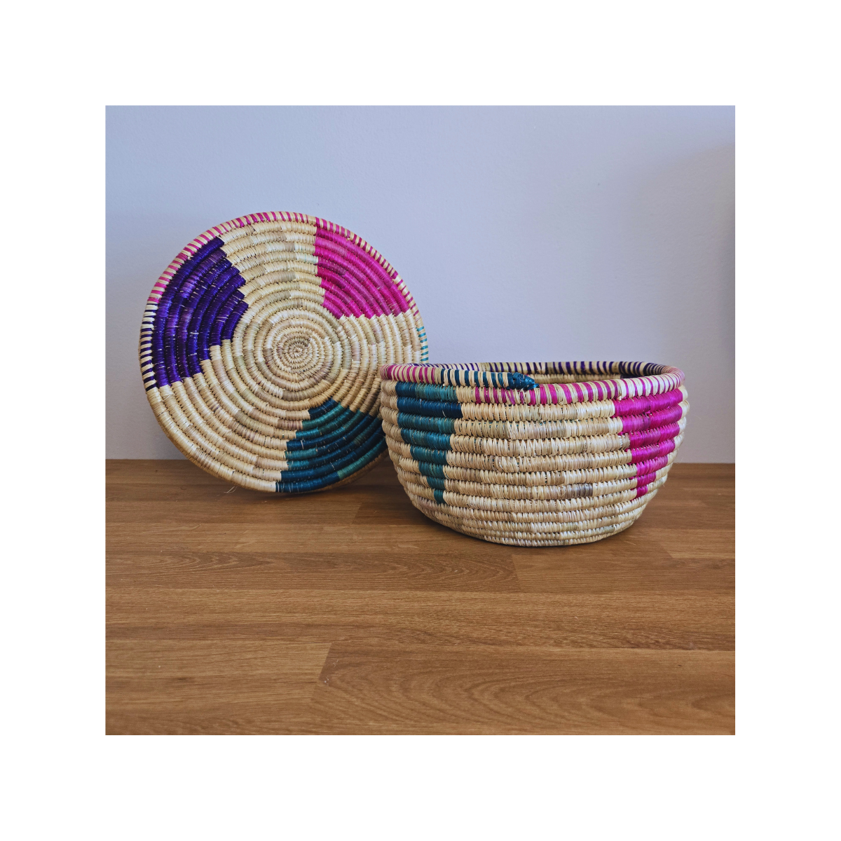 Handmade Basket - 10"x6" with Lid
