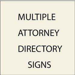 2. A10600 - Directory Signs for Multiple Attorneys (with Replaceable Nameplates)