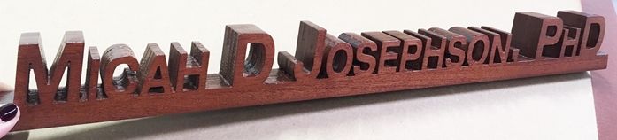 B11108 - Mounted Block Letter Name for Office of Ph.D..