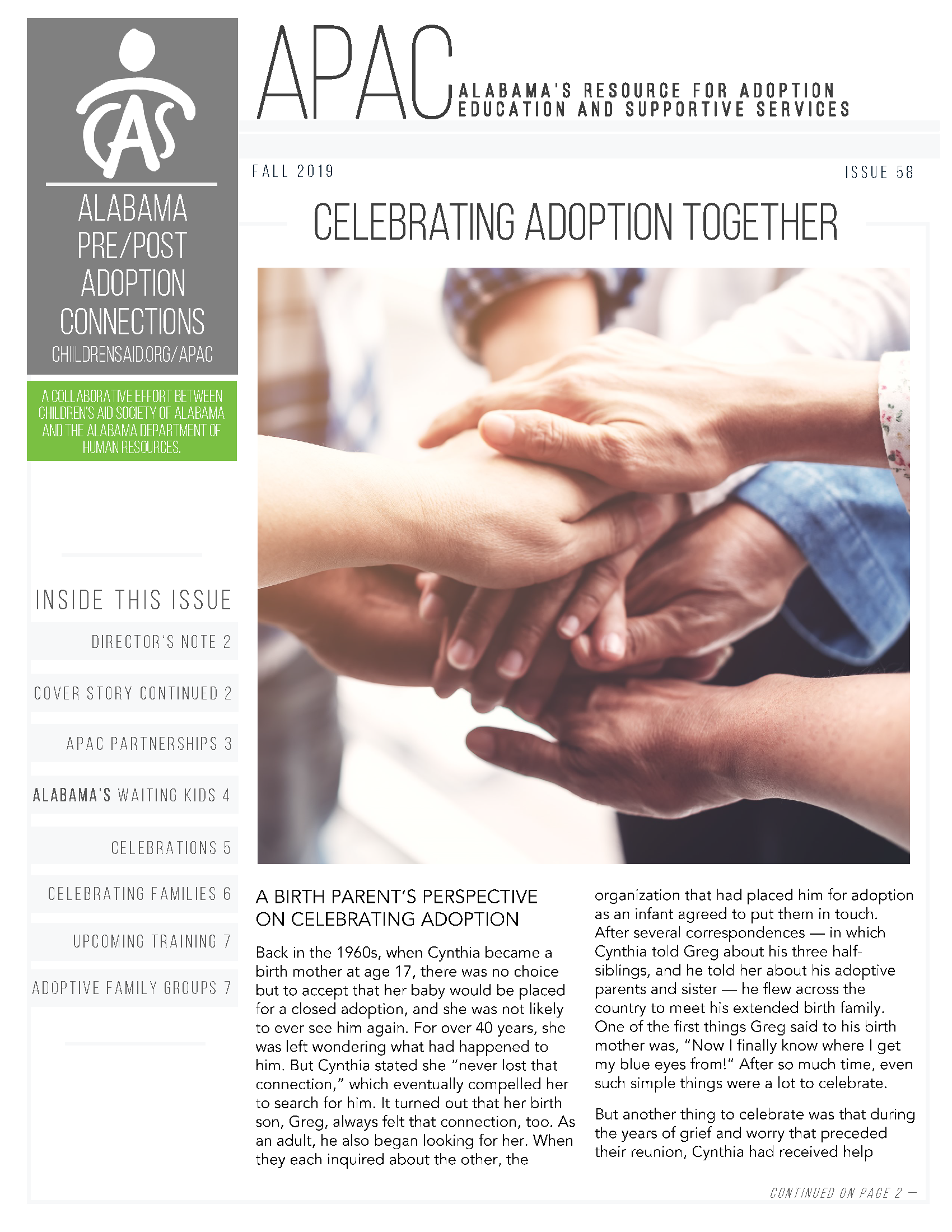 APAC Newsletter Fall 2019 