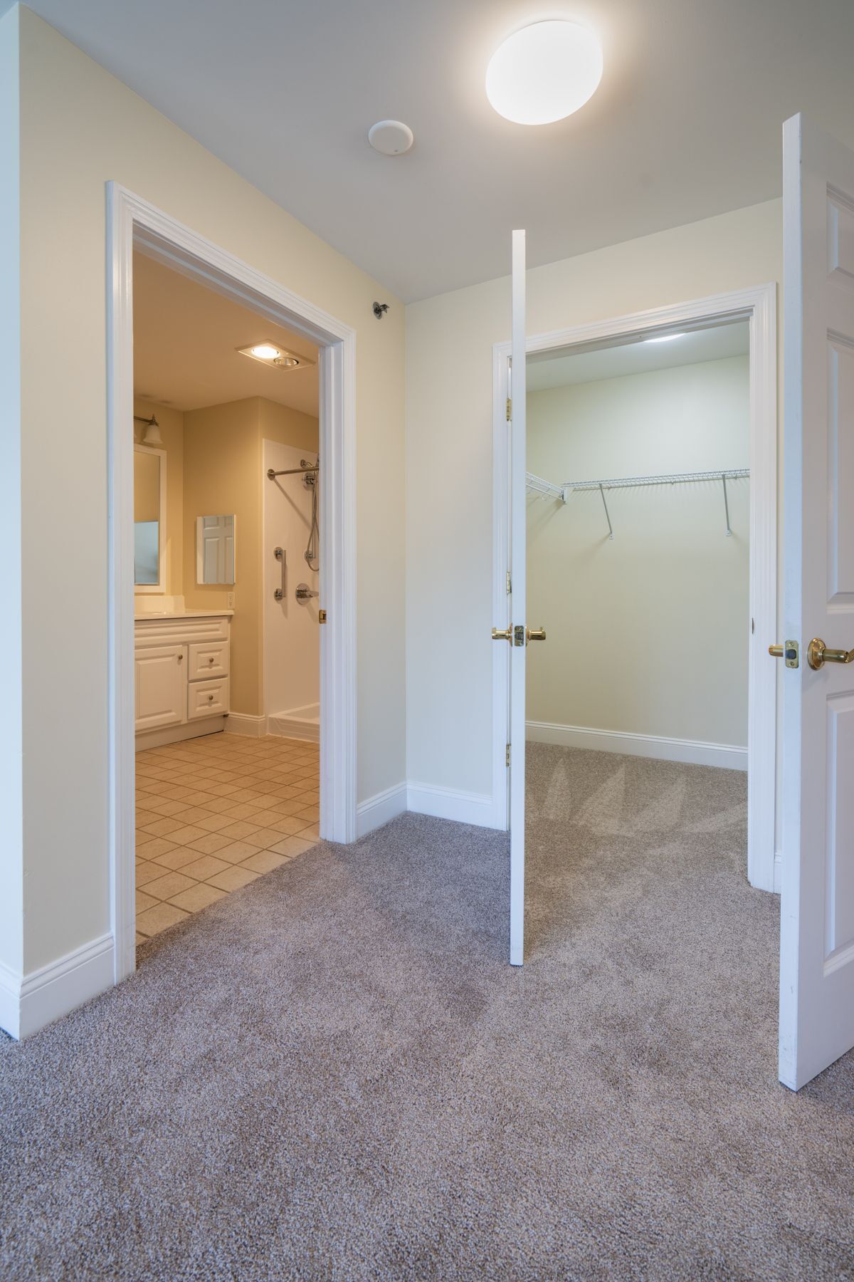 Berkshire bedroom entry and walk-in closet