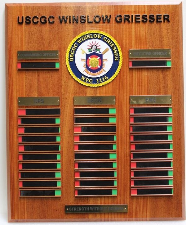 and military leadership boards and plaques