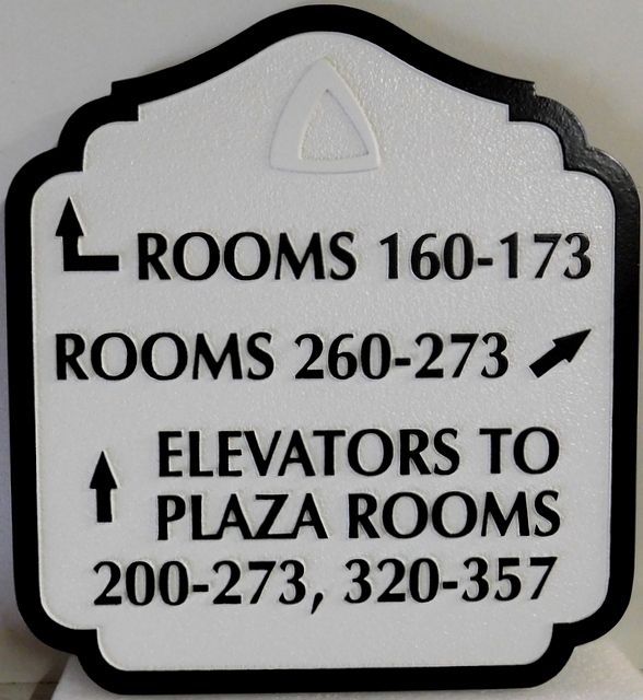T29416B  - Carved and Sandblasted  HDU Wayfinding Resort Hotel Sign