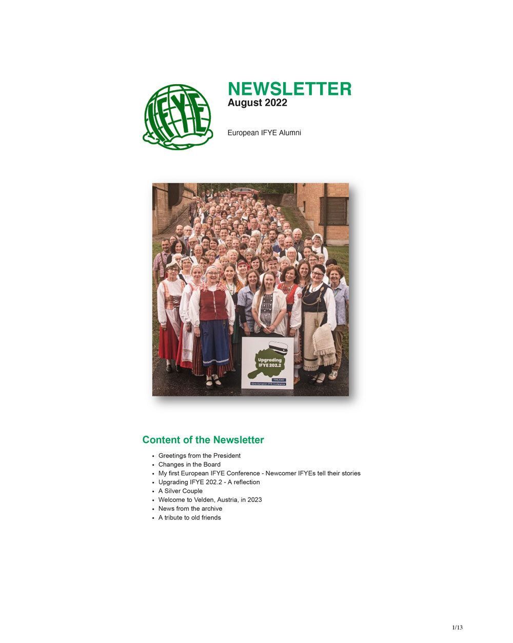 Read the Global Newsletter August 2022