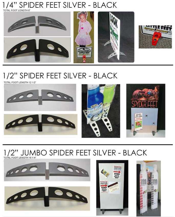 12.75" Spider Feet for 1/2" Substrate