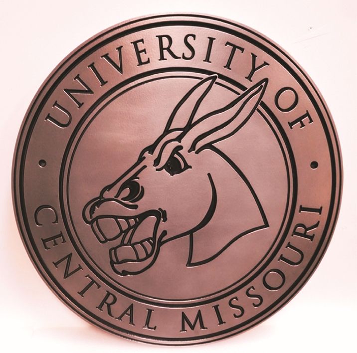 MC3070 - Engraved Plaque of the logo of the University of Central Missouri 