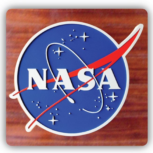 EA-2045 - Logo of the National Aeronautic and Space Administration (NASA) on Mahogany Plaque