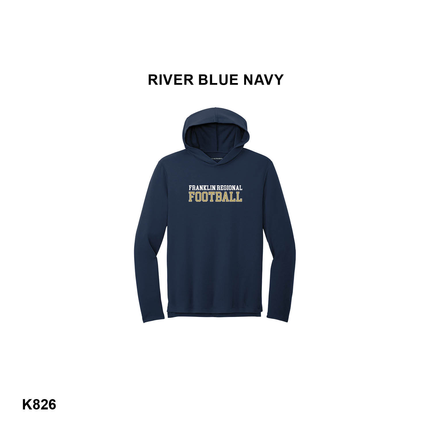 FRANKLIN REGIONAL FOOTBALL LOGO (WHITE & VEGAS) - Port Authority® Microterry Pullover Hoodie