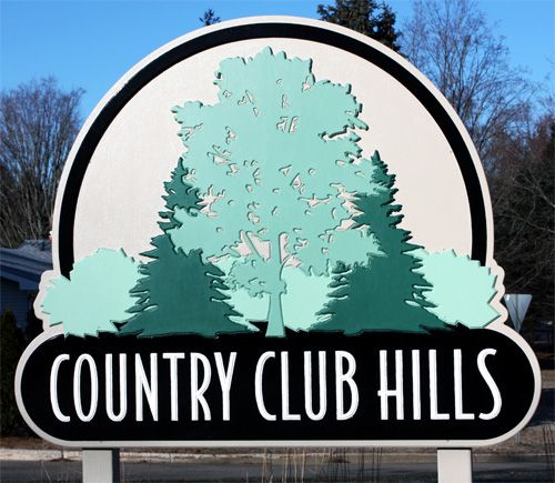 CNC CARVED SIGN, COUNTRY CLUB HILLS 