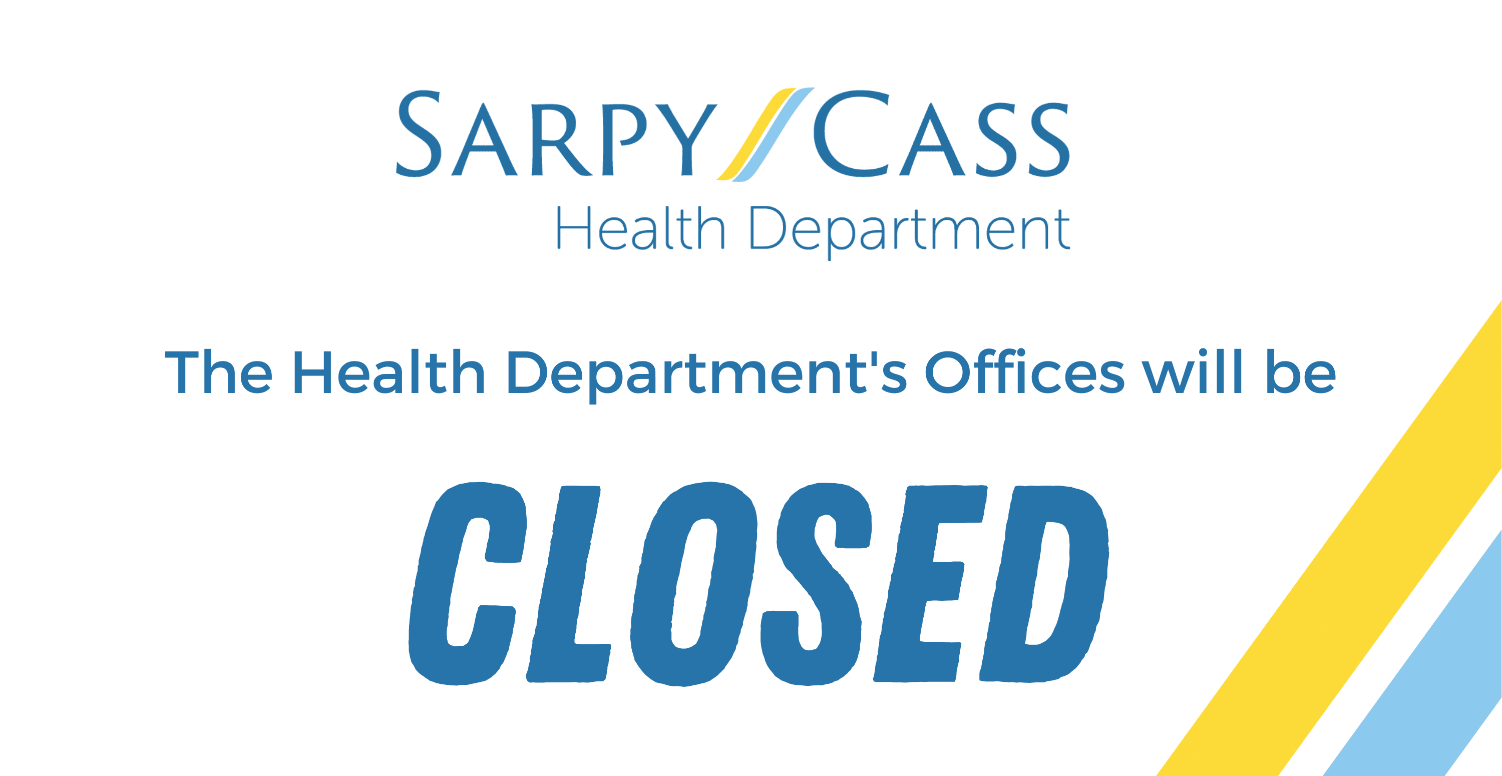 Health Department Office Closure December 24, 25, and 26