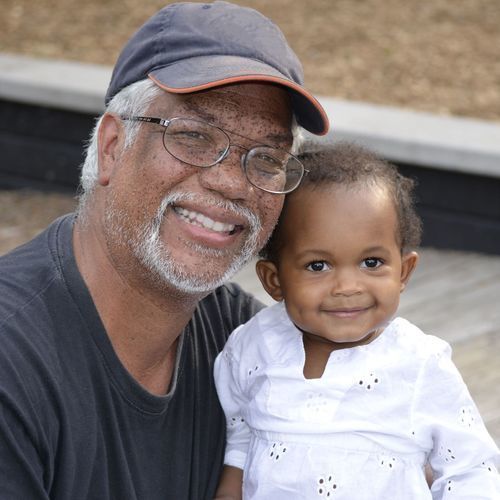 Grandpa and small child