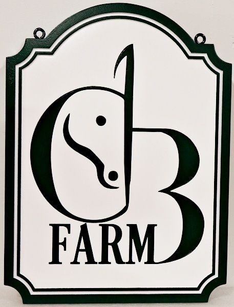 O24016A - Carved and Sandblasted Farm Entrance Sign