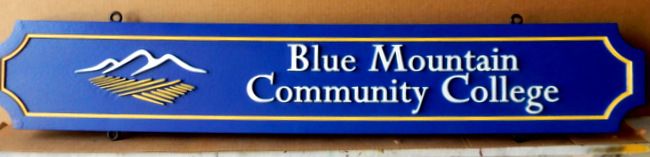 FA15535 - Carved Entrance Sign for Blue Mountain Community College