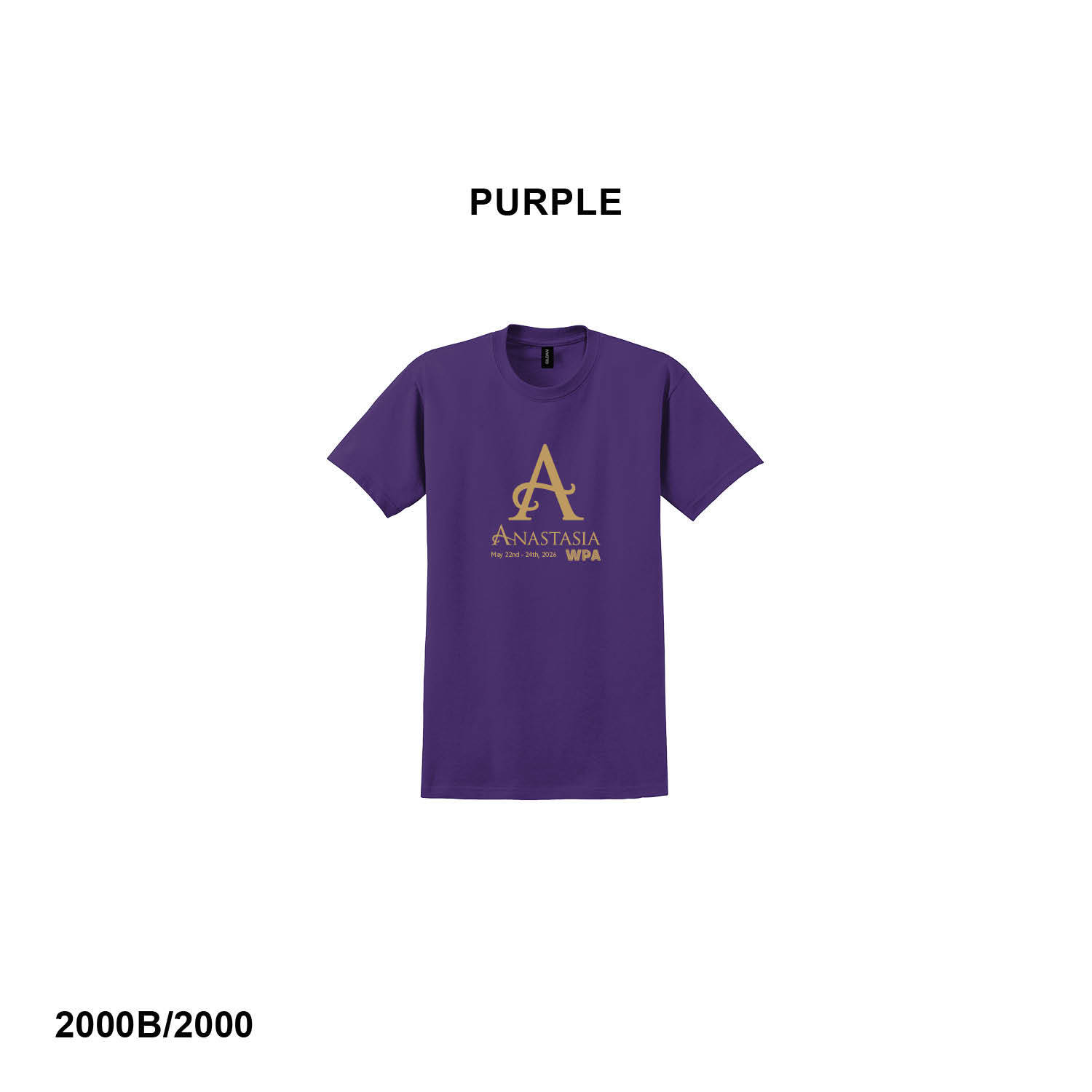 2026 Anastasia - 100% Cotton Short Sleeve T-Shirt