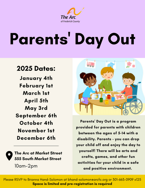 Parents' Day Out flyer for 2025.