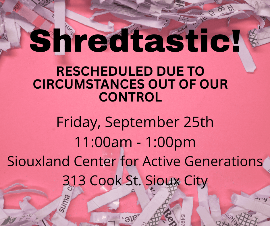 Shredtastic rescheduled for 9/25/2026