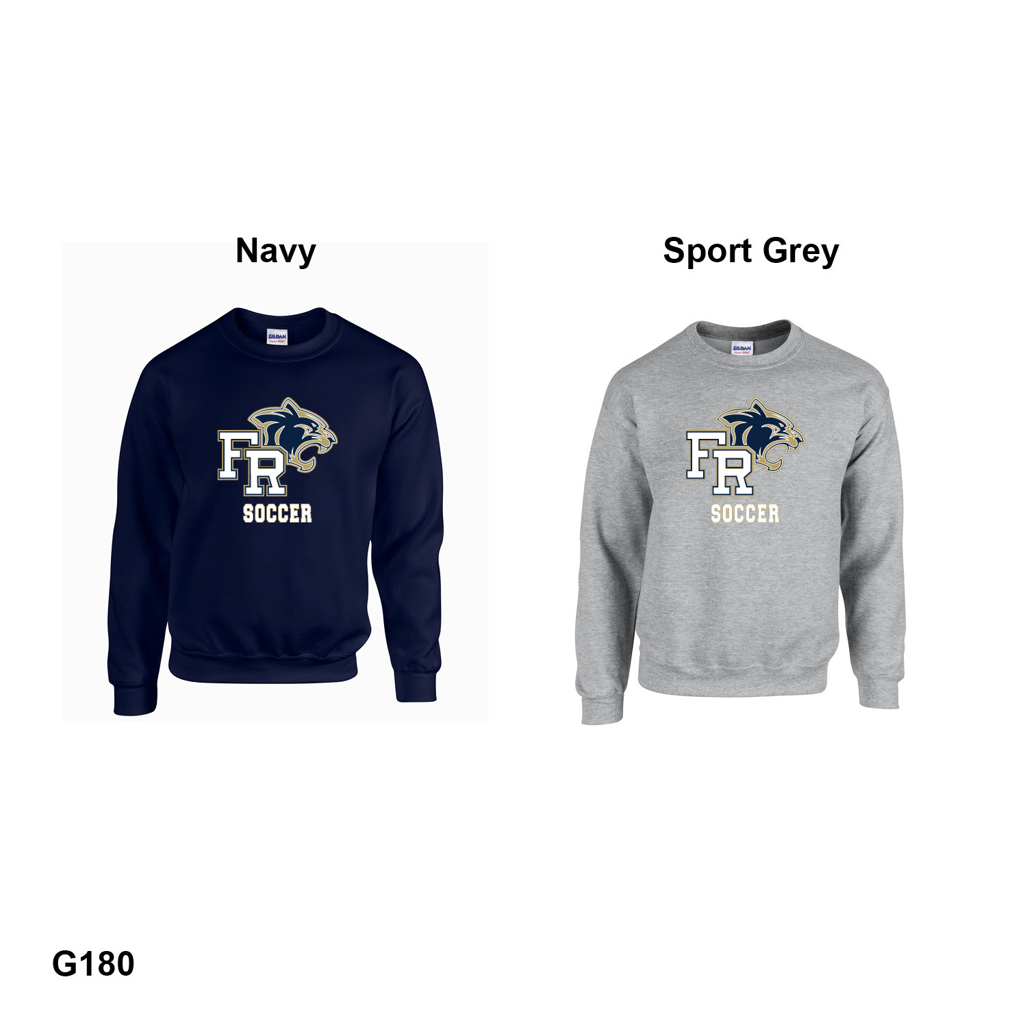 GIRLS SOCCER LOGO - Gildan Adult Heavy Blend™ Fleece Crew