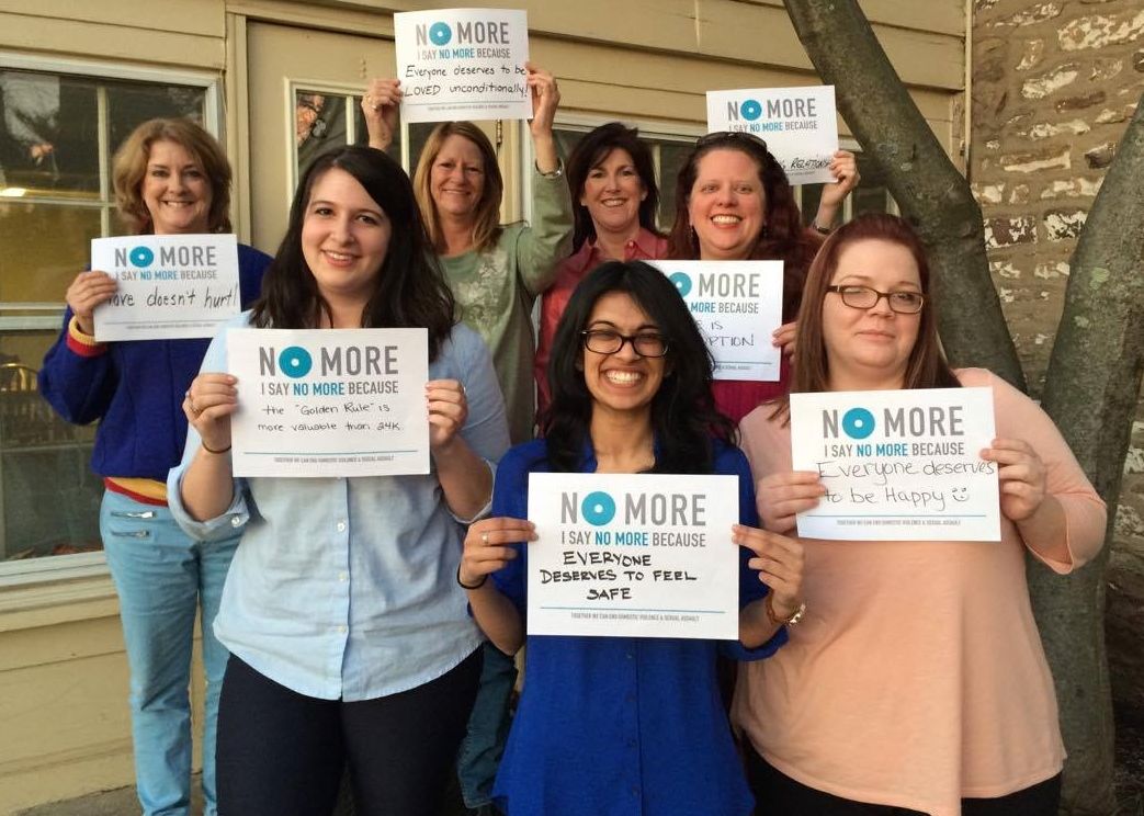 Direct Service trainee's join the NO MORE campaign, advocating for Pennsylvania's Coalition Against Abuse.