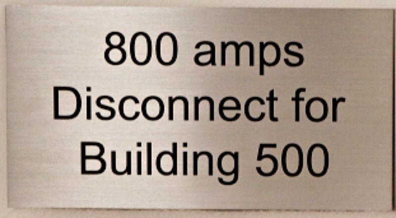 M8190 - Polished Aluminum Building Sign 