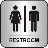 Contemporary Restroom Sign