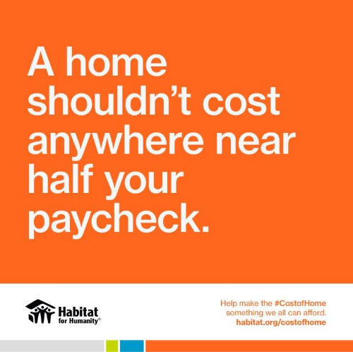 A home shouldn't cost anywhere near half your paycheck.