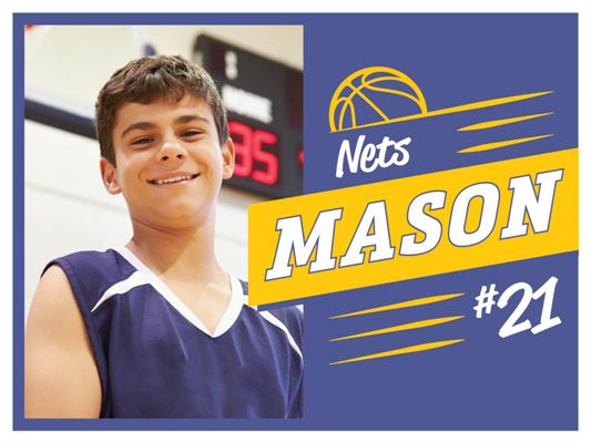 Yard Sign with Photo: Basketball