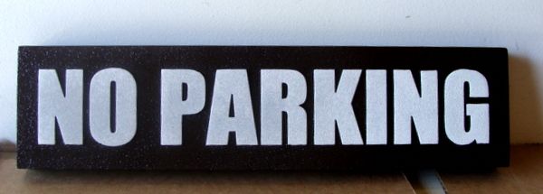 H17355- Carved  HDU "No Parking" Sign, with Reflective White Text
