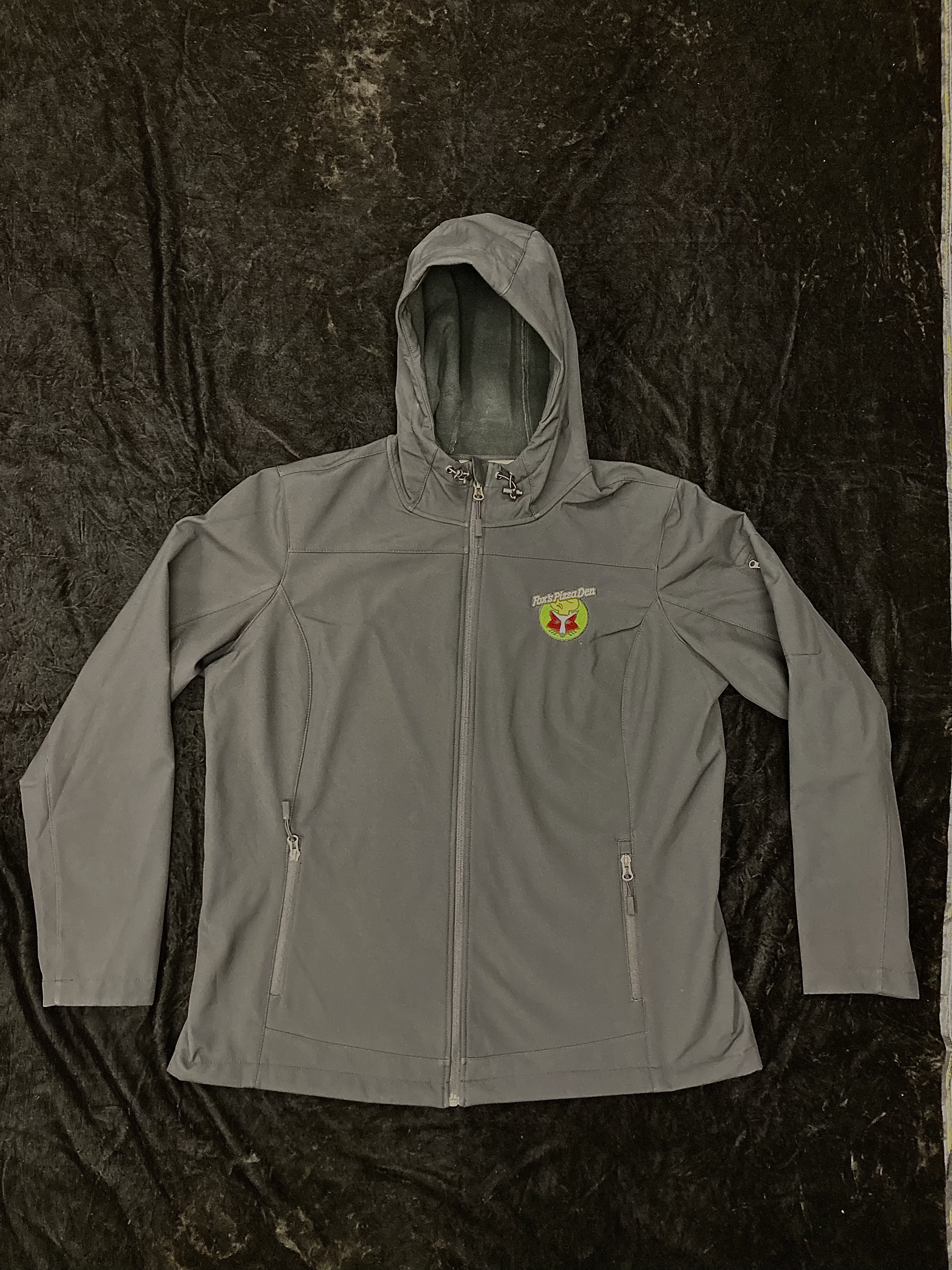 SALE Fox's Logo - LADIES 2XL Black Full-Zip Jacket