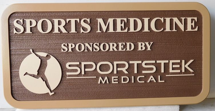 B11038 - Carved, HDU Sign for Sports Medicine Medical Office
