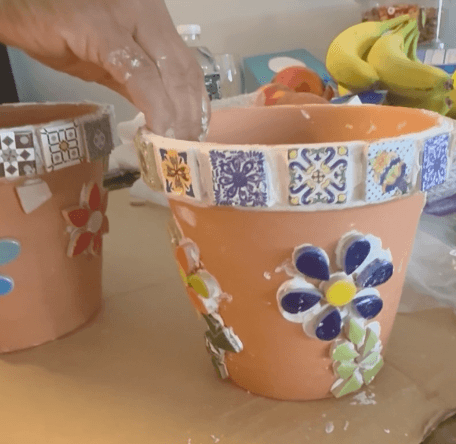Heather and Abeba explore new crafts together.