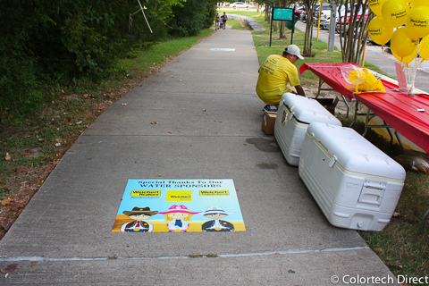 Conroe Floor Graphics | Sidewalk Graphics | Ground Decals