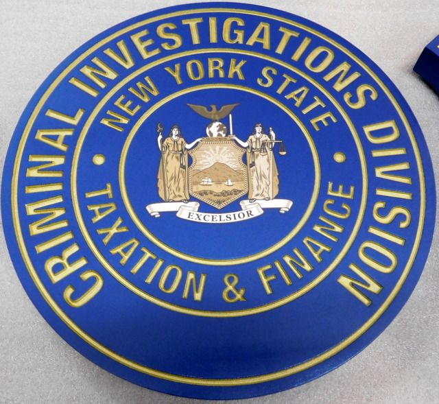 W32360 - Engraved HDU Wall Plaque for the Criminal Investigations Division, State of New York