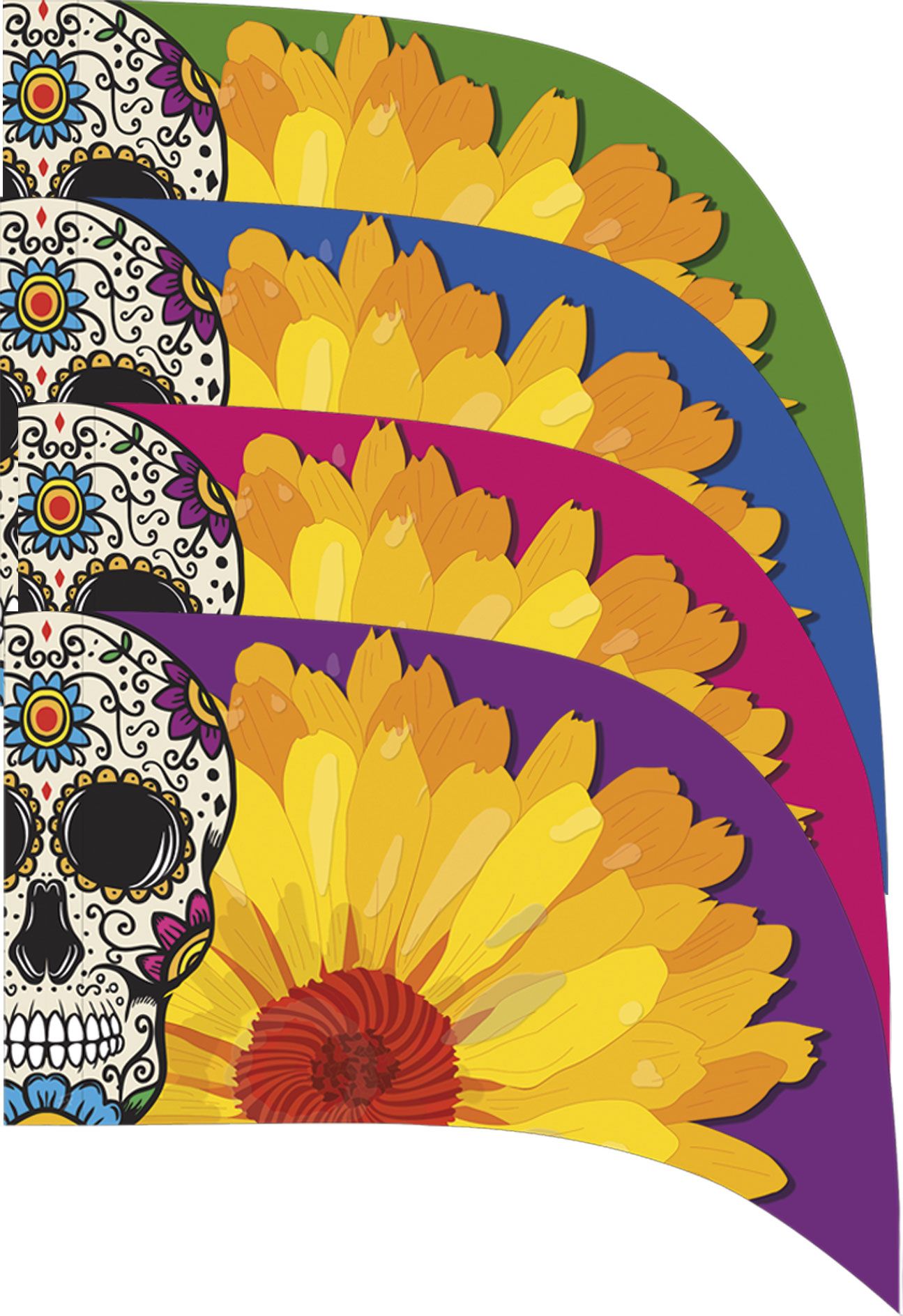 Multicolor Skull Marigold Swing