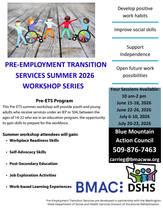 Pre-Employment Transition Services Summer 2026 Workshop Series
