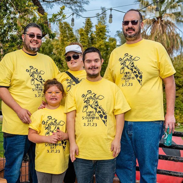 Family of Five Visiting the Zoo