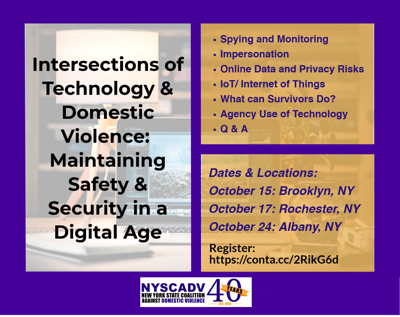 Intersections of Technology & Domestic Violence: Maintaining Safety & Security in a Digital Age