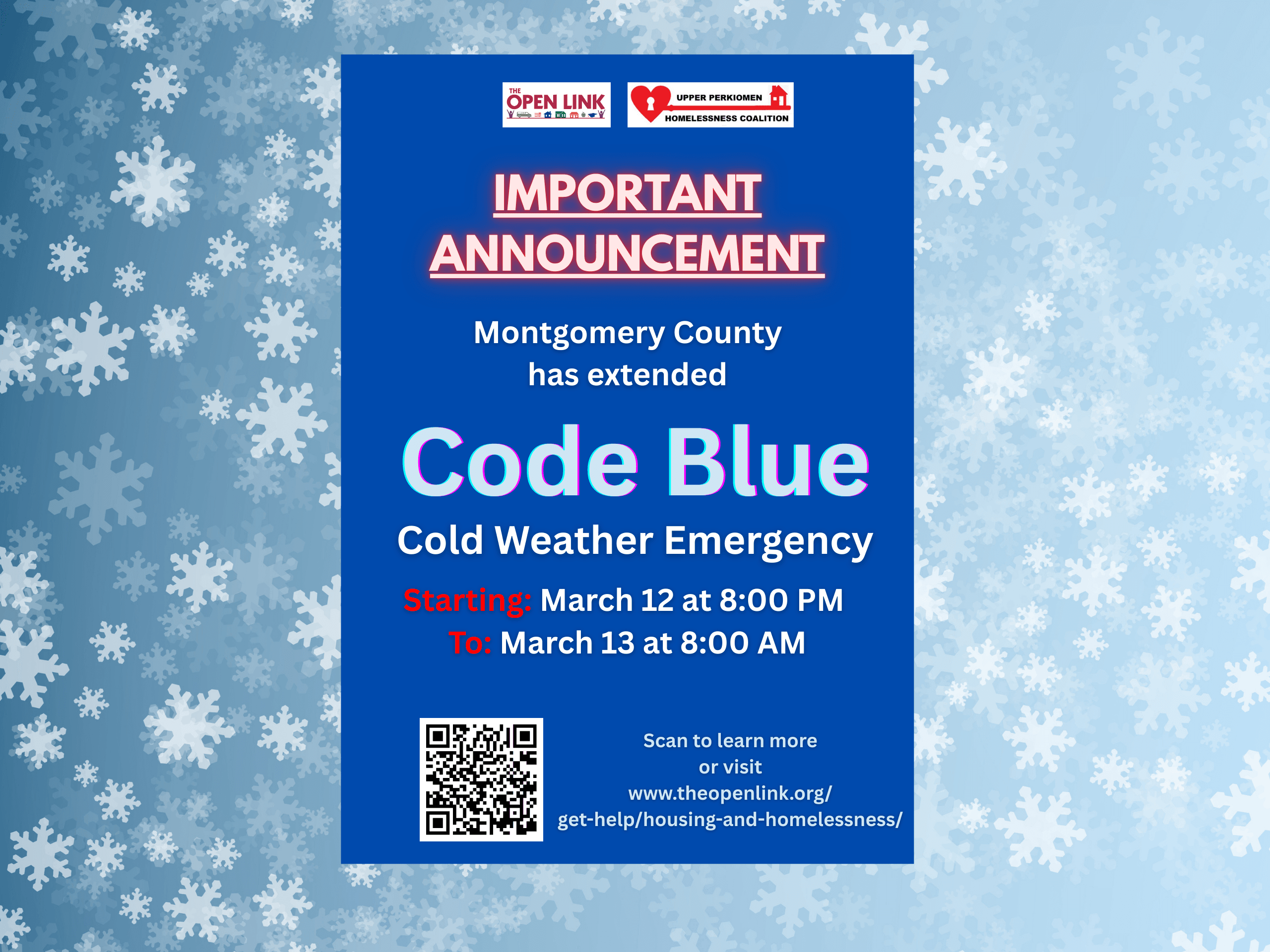 Code Blue Declaration Extended