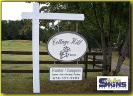 Cottage Hill Sandblasted Signs